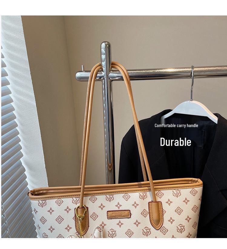 Women's Large Capacity Retro Floral Tote Bag - Luxury, Versatile Shoulder & Crossbody Style