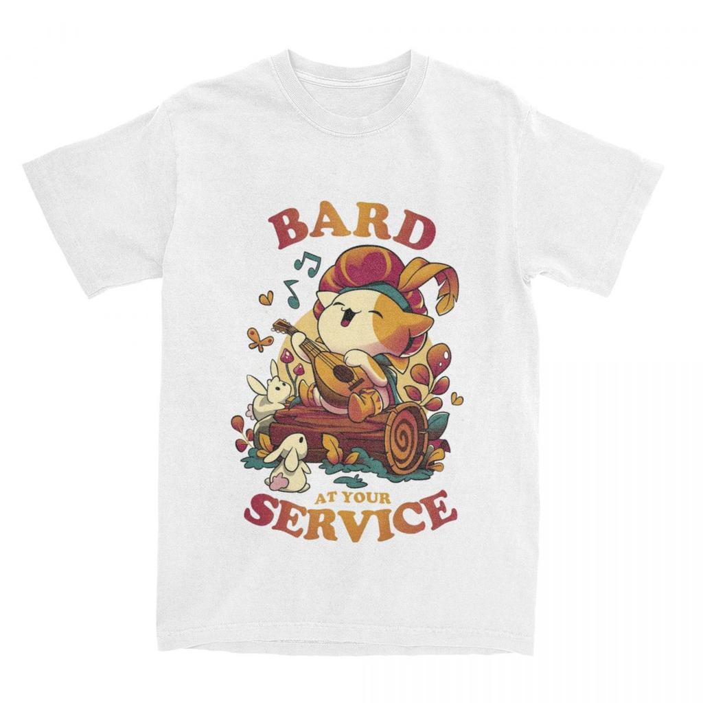 Vintage DnD Bard's Call T-Shirts Men O Neck 100% Cotton T Shirts Cute Cat Gamer Short Sleeve Tees Printed Clothes