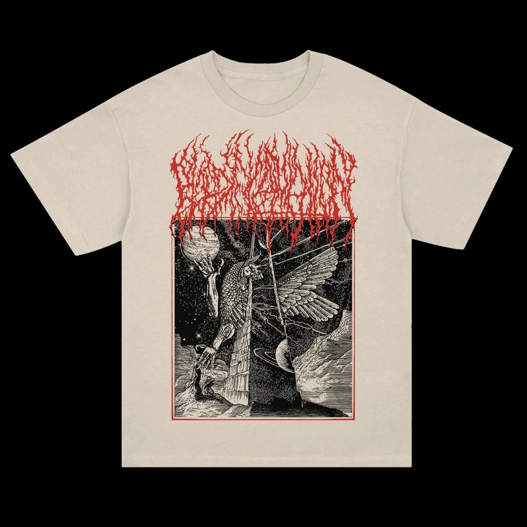 Hot Sale Streetwear Y2K Fashion T-shirt BLOOD INCANTATION Band Dark Metal Peripherals Print Tee Men Women Casual Oversized Cotton Top Summer New Tee