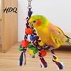 Cockatiel Chewing Toy Colorful Rope Parrot Toy Cotton Bird Biting Anxiety Relief Chew Cage Accessory for Lovebird Budgie Parakeet Enrichment