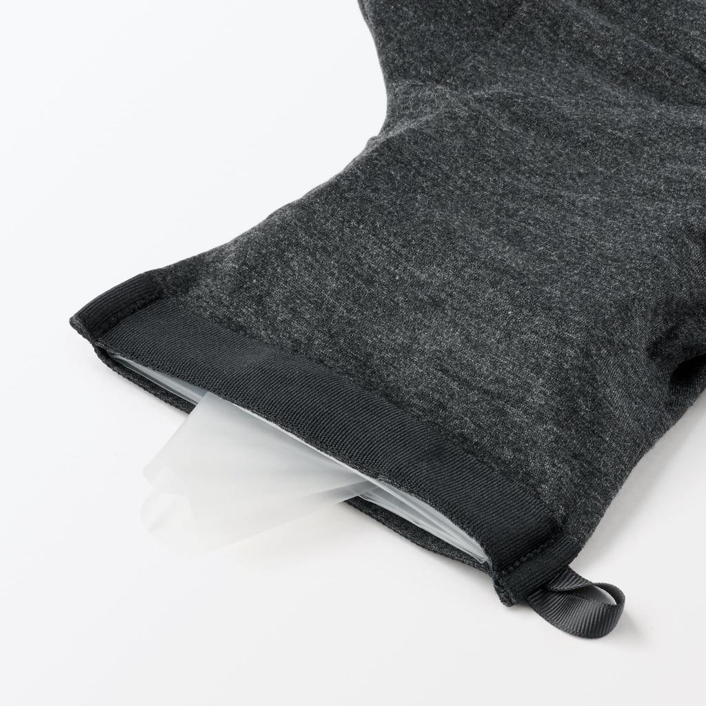 MUJI Fluffy Neck Dark 34 x 33 84475498 Cushion, Gray, Approx. cm,
