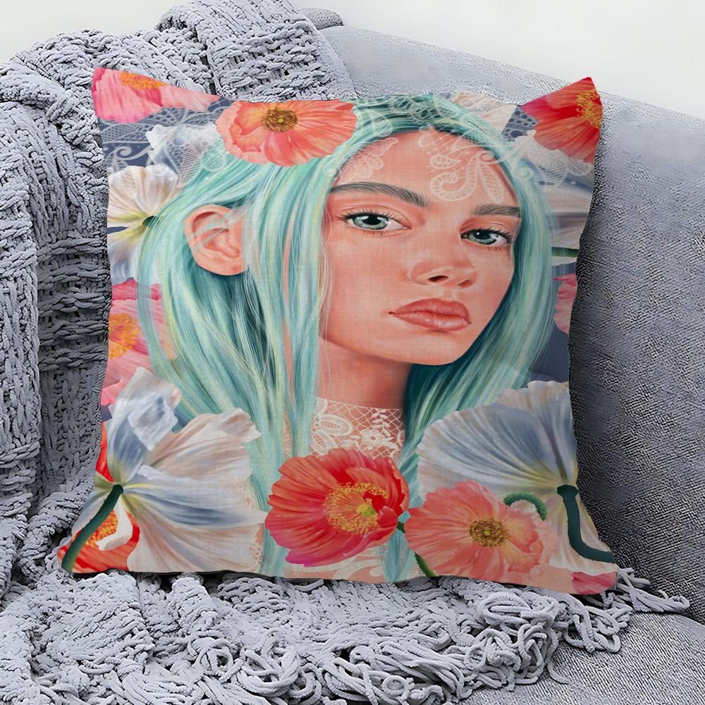 Cartoon Anime Movie Mavka Lisova Pisnya Decorative Room Aesthetics Pillow Case Home Decor Sofa Bed Couch Pillow Cover 45x45