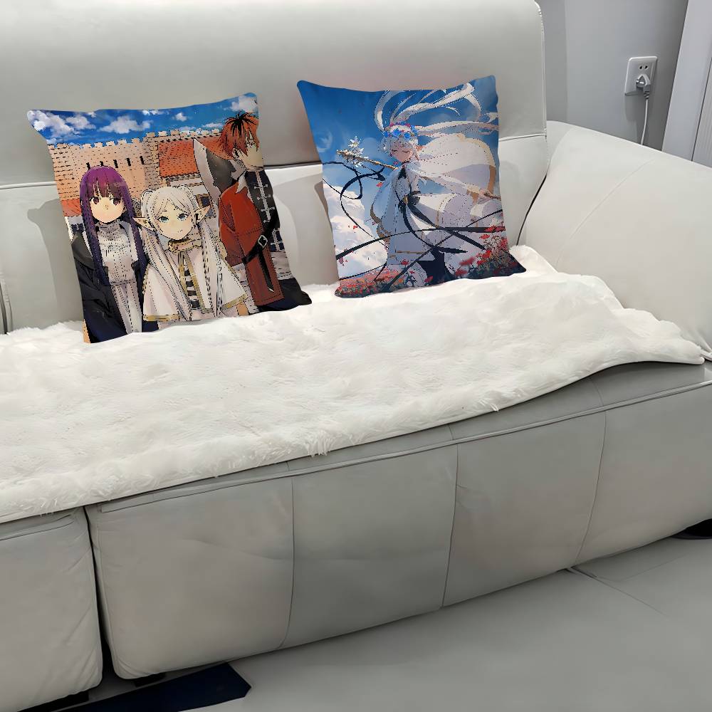 Cute F-Frierens Pillow Case Removable Washable Cushion Cover – All-Season Soft Linen