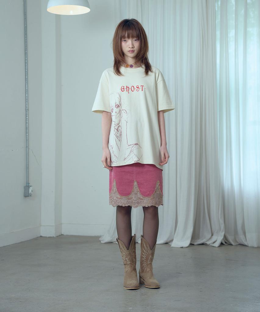 NICEGHOSTCLUB Star Girl Tee_Ivory(Ng2Gmut510A)