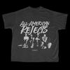 The All-American Rejects Band Members Graphic Black T Shirt Full Size Unisex T-Shirt