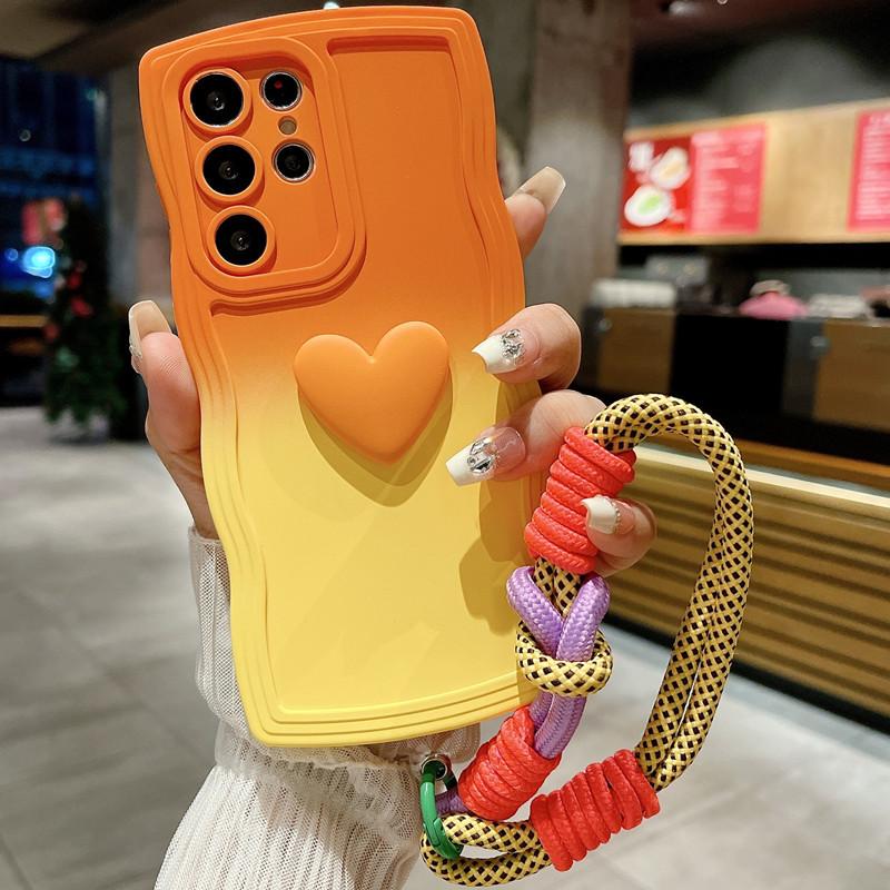 Applicable to Samsung S25ultra mobile phone case a73 love s23 lanyard A54 sense S23fe liquid s22a34