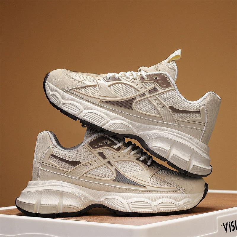 Dad shoes platform men's shoes new spring and summer light running breathable mesh men's leisure sports