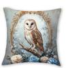 1/4pz Copricuscini Decorativi Vintage Vittoriani con Animali Volpe Gufo Gatto Coniglio Floreali per Divano Casa Camera da Letto