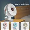 8-Inch USB Atmosphere Light Clip Fan: Silent, High-Wind, Ideal for Home or Office Desktops.
