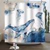 Underwater World Ocean Shower Curtain for Bathroom Seabed Animals Sea Turtle Dolphin Fish Waterproof Bathroom Curtain With Hooks