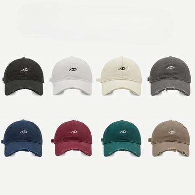 New Street Ripped Hip Hop Letter Embroidered Baseball Cap Men and Women Couple Trendy Brand Simple and Fashionable Baseball Cap
