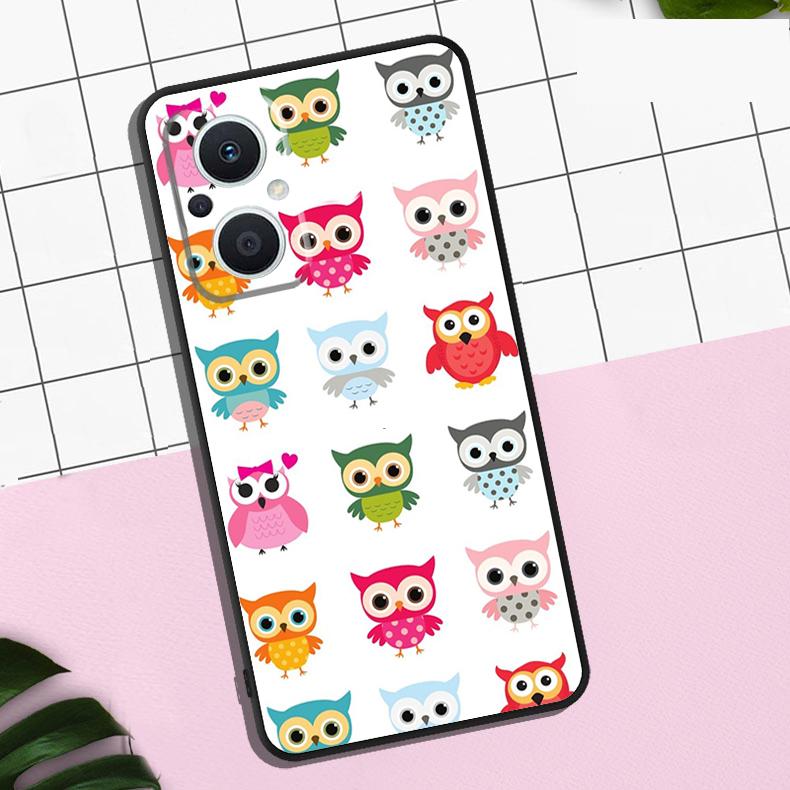 Cute Owls Case For OPPO Reno 7 8 10 11 12 13 Pro 13F 12F 11F 8T OPPO Find X8 Pro X6 X3 X5 Lite Cover