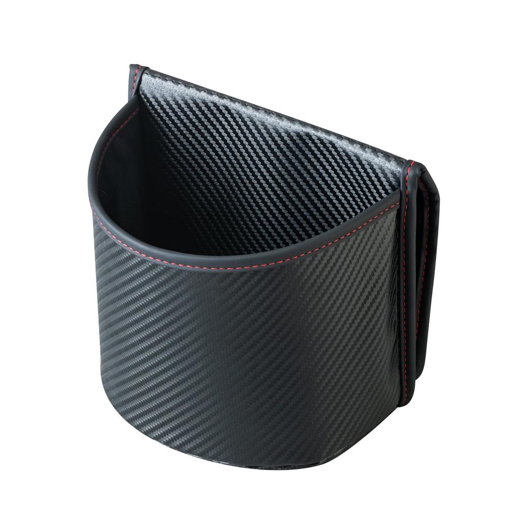 SEIWA Car Interior Goods Dust Box Seat Under Pocket Carbon WA135 Slide Bar Mount Door Pocket Mount Foot Placement Small Items Car Wash Goods Storage