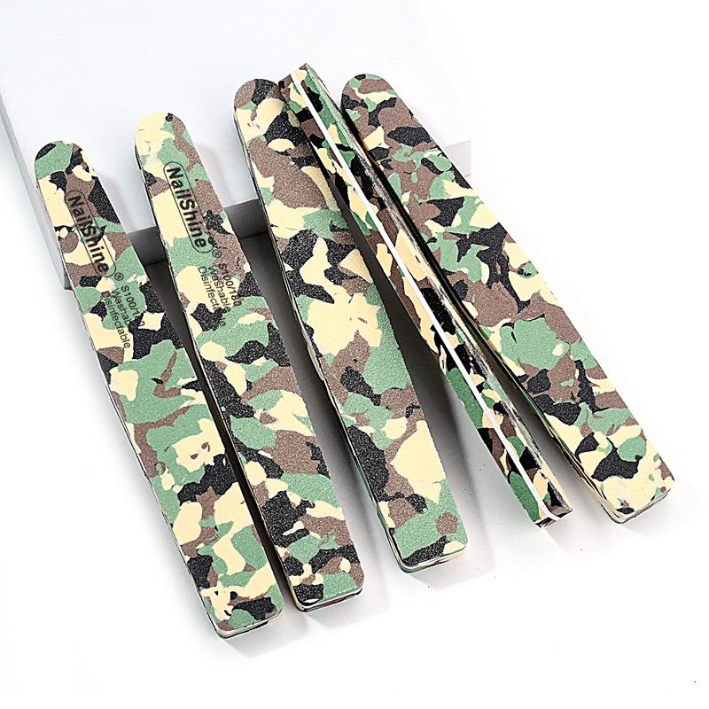 

Dual-Sided Camouflage Sponge Nail File - High-Elastic, Washable Rhomboid Tool for Shaping & Polishing Nails.