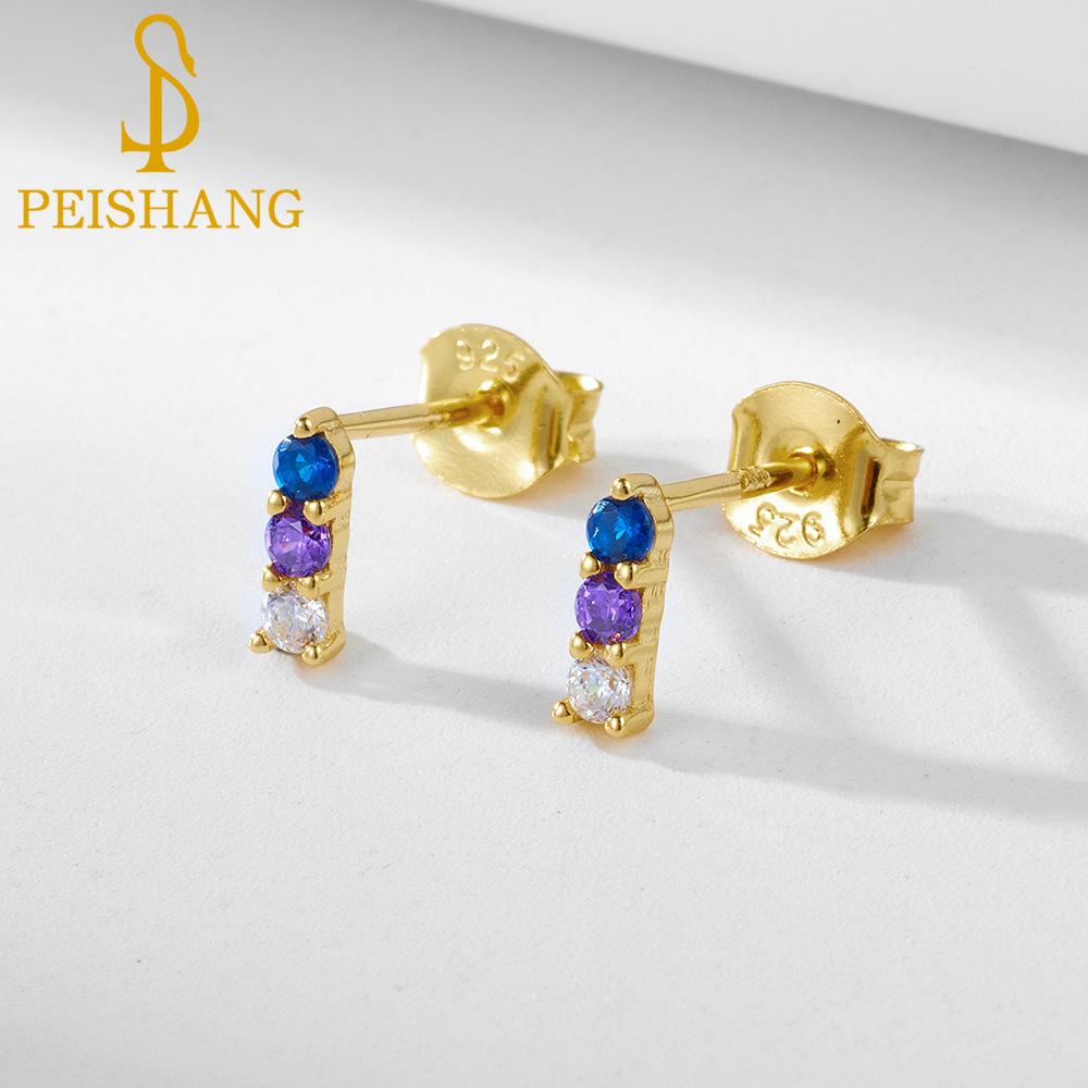 

Маленькие мини-серьги из стерлингового серебра 925 пробы, женские европейские и американские серьги, цвет циркона, темперамент, индивидуальные серьги для девочек, ювелирные изделия