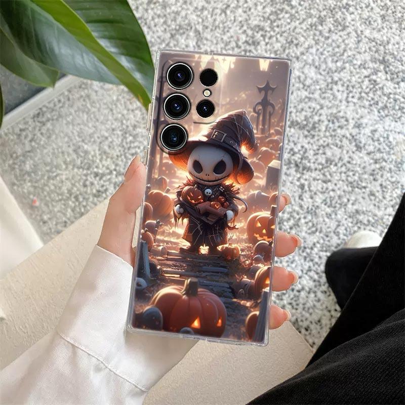 Cute Baby Jack Skellington Halloween Case For Samsung Galaxy S26 S25 Ultra S24 S22 S26 Plus S20 S23 S21 S25 FE 5G Clear Cover