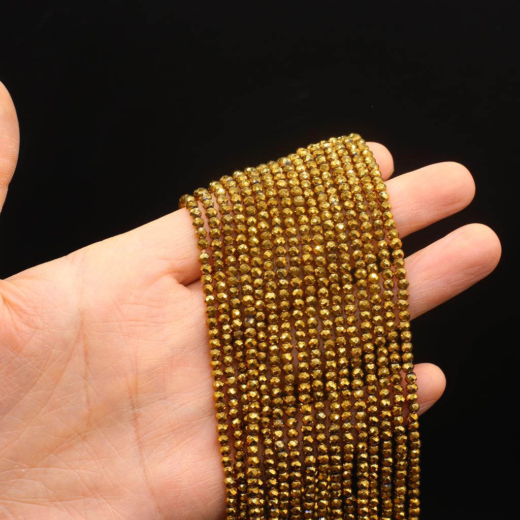 10Strands Faceted Beads 3mm Plated Color Isolation Beads For Jewelry Making DIY Necklace Bracelet Earrings Accessory