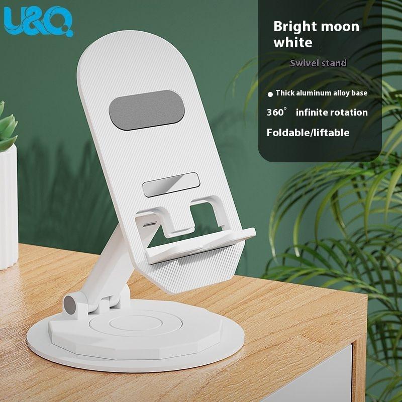 

Держатель для мобильного телефона, настольный, с вращением на 360 градусов, складной держатель для планшета, металлическое основание, прямая трансляция, универсальный онлайн-курс белый