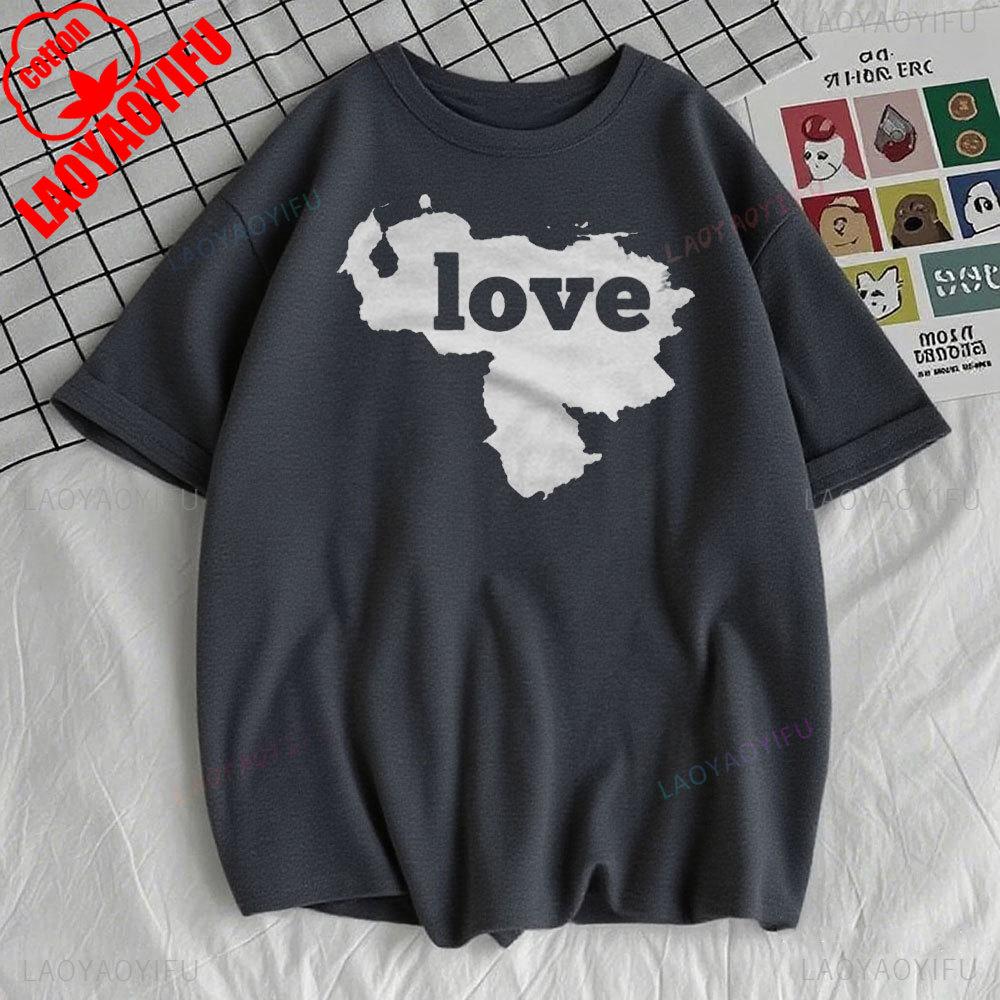 

Venezuela Map Graphic TShirt Proud Venezuelan Heritage Clothing Unisex Souvenir Gift for Women Unisex Casual Wear Shirts Tops S