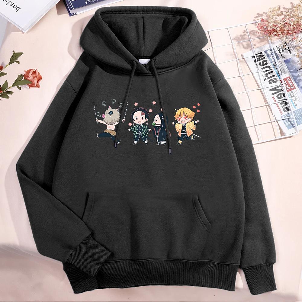 

Новое Аниме Камадо Тандзиро Камадо Нэдзуко Агацума Дзэницу Хашибира Иноске Принт Худи Толстовки Мужчины Женщины Худи Пуловер 3XL