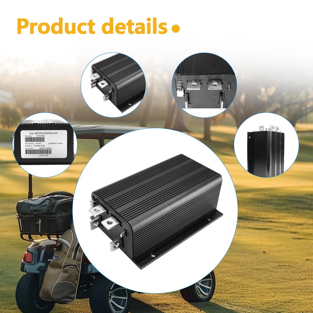 1205M-5603 Controller 0-5k 36-48V 500A Motor Controller Compatible with Curtis 1205 1205M-5601 EZGO Golf Cart