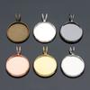 10Pcs Round Pendant Trays 10Mm Copper Plated Vintage DIY Jewelry Bezel Tray Pendants for Resin Crafts Gifts Making Accessories