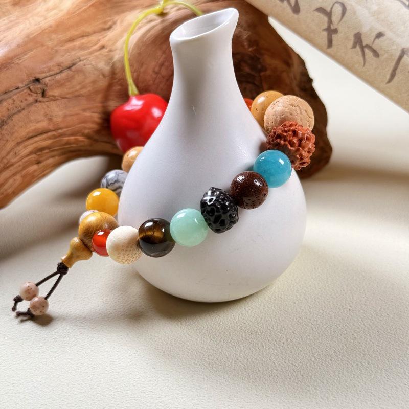 Eighteen-Seed Star Moon Bodhi Prayer Beads Jewelry - Unisex Style, Popular for Live Streaming.