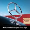 Car Sticker 1Pcs 44mm 3D Zinc Alloy Car Front Hood Emblem Bonnet Label Badge for Mercedes Benz W204 W210 W220 W212 C180 C200 Car