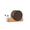 1set Cartoon Snail Coaster Creative Decompression Ornament Heat Resistant Pad for Tea Coffee Mug Home Decor