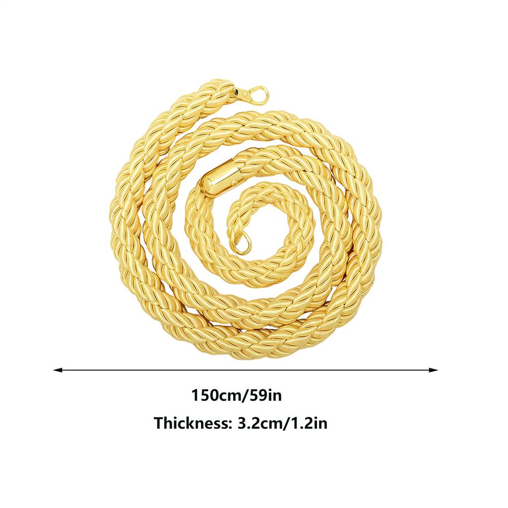 Stanchion Rope 4.9ft Twisted Street Safety Supplies Queue Divider Rope For Security Personnel Retail Stores Hotel Restaurant жёлтый