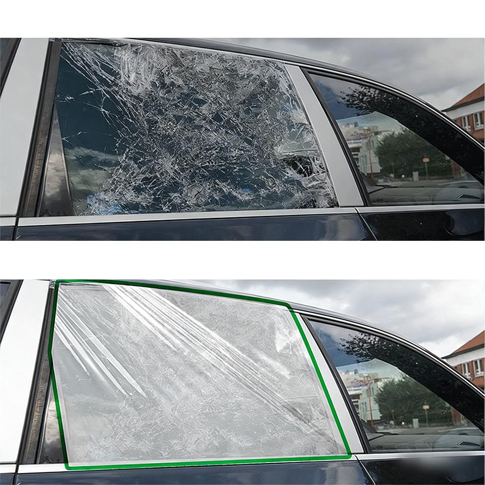 

1x Car Window Film Kit Broken Window Cover With Double-Sided Tape Pre-Cut Car Window Covering Film 31.5x47.24 Inch China Mainland