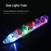 Universal Transparent Electric Toy Set: Racing Car, Train & Helicopter with Lights & Music for Children's Birthday Gift