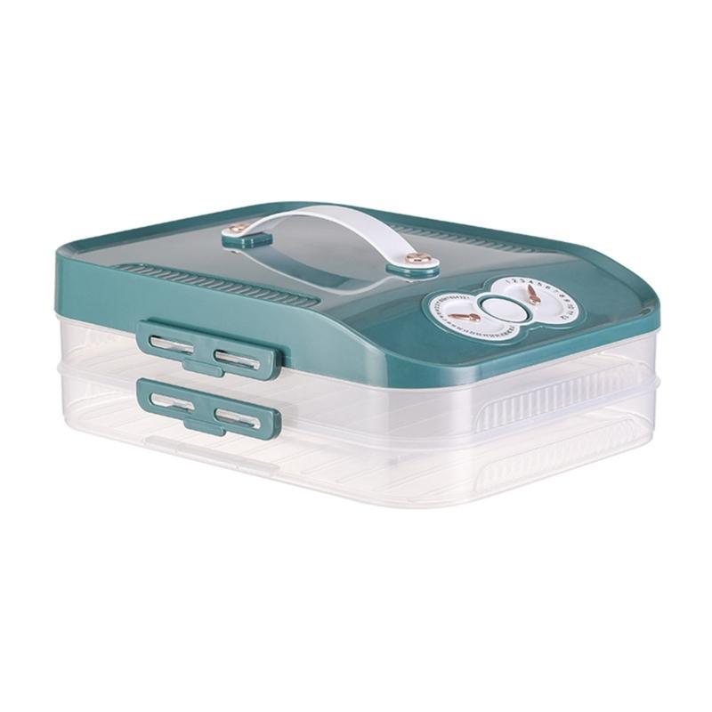 Durable PP Multi Layer Freezer Box Practical Multi Layer Fridge Storage Container For Home And Office Refrigerators