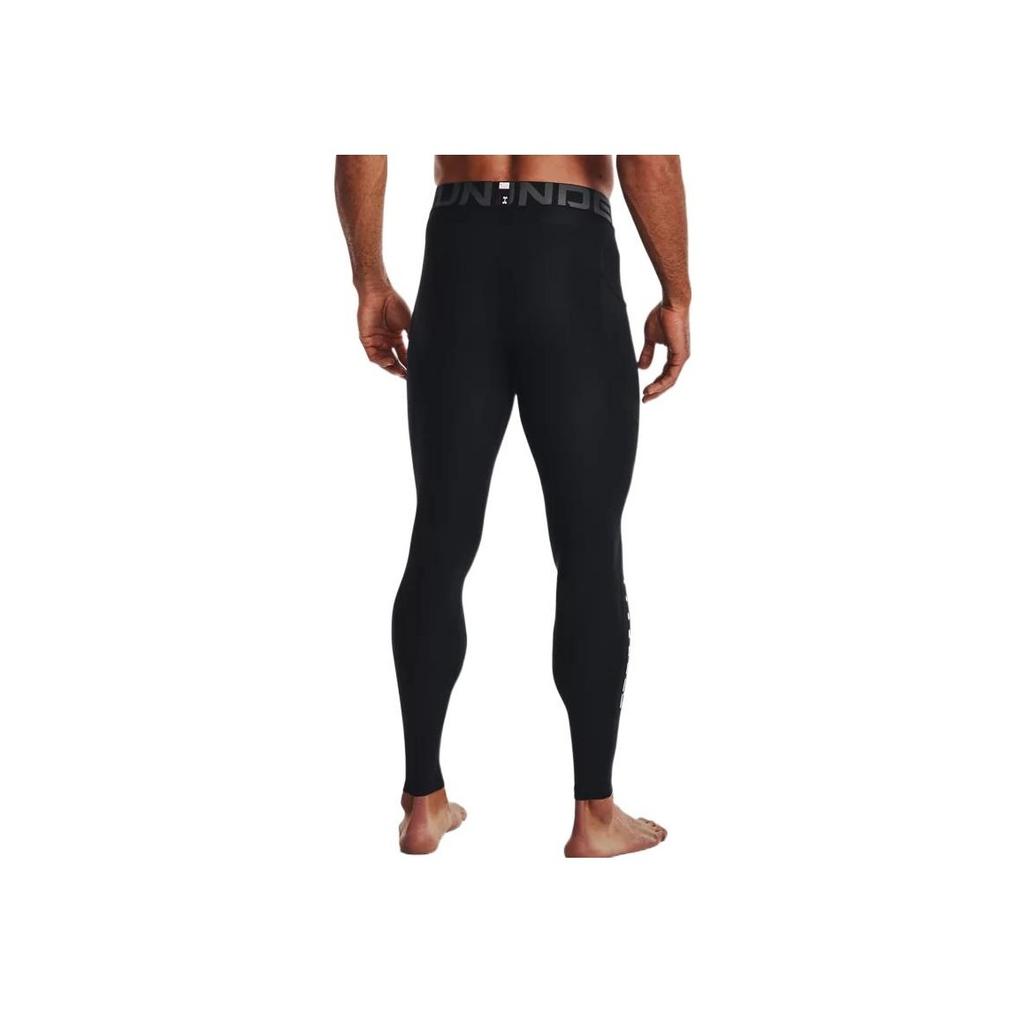 Under Armour Printed Letter Elastic Waist Fitness Leggings Men Leggings Black 1370663-001