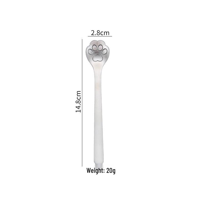 304 Stainless Steel Cat & Dog Paw Coffee Stirring Spoon - Creative Cartoon Gift Spoon