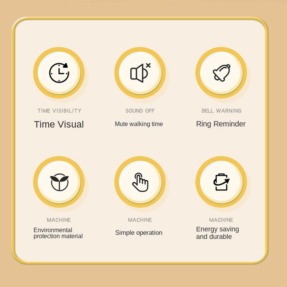 60-Minute Visual Timer Silent Visualization Countdown Timer Square Time Management Kitchen Cooking Timer Timer Management Tool