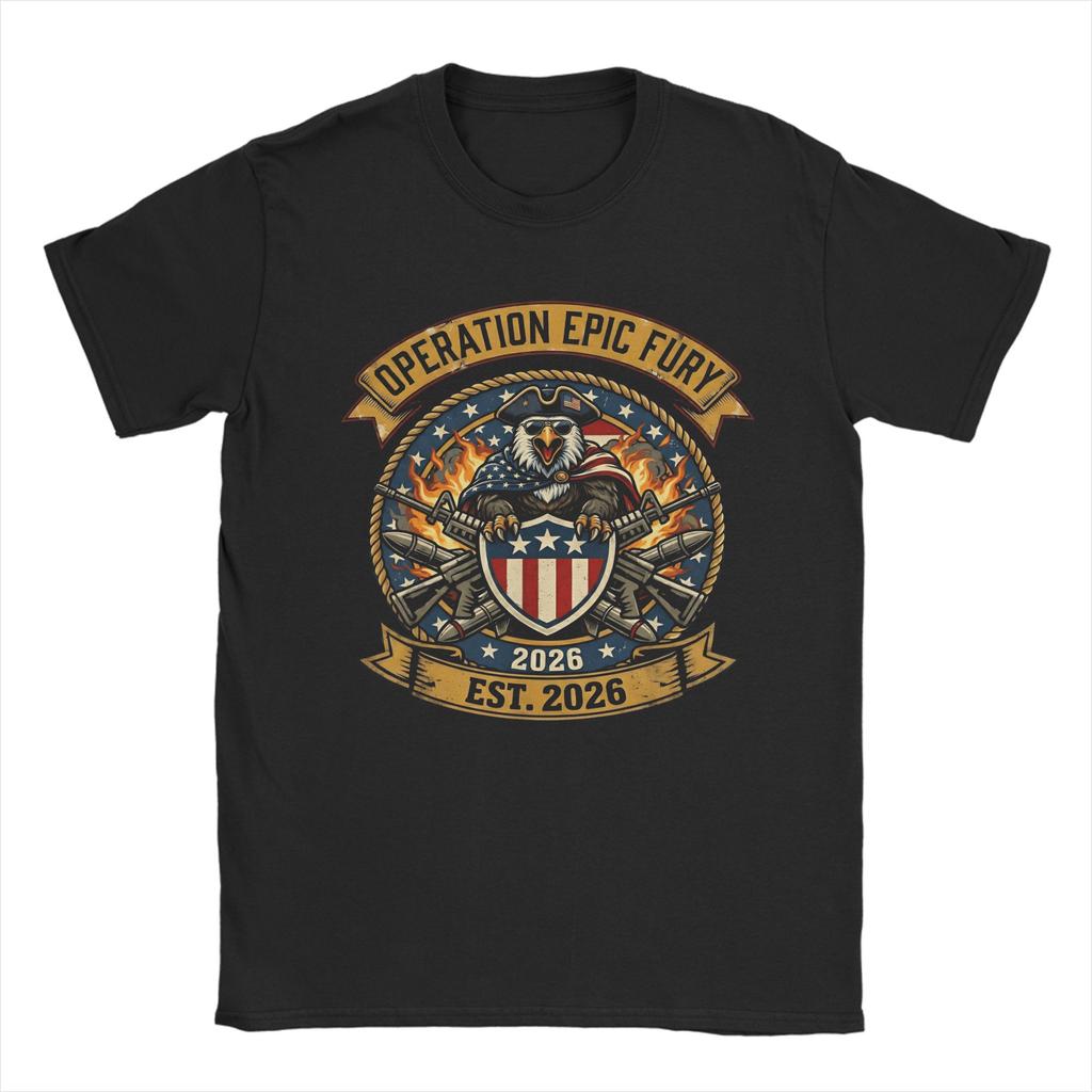 T-shirt Opération Fureur Épique pour Unisexe Coton Pur Nouveauté T-shirts Col Rond T-shirts Manches Courtes Vêtements Uniques