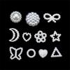 Imitation Pearl Butterfly Heart Star Triangle DIY Phone Case Nail Art Accessories