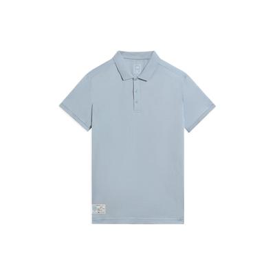 Li Ning Sports Lifestyle Series Effen Kleur Eenvoudig Poloshirt met Korte Mouwen Heren Poloshirts Mist-Blauw APLS041-12