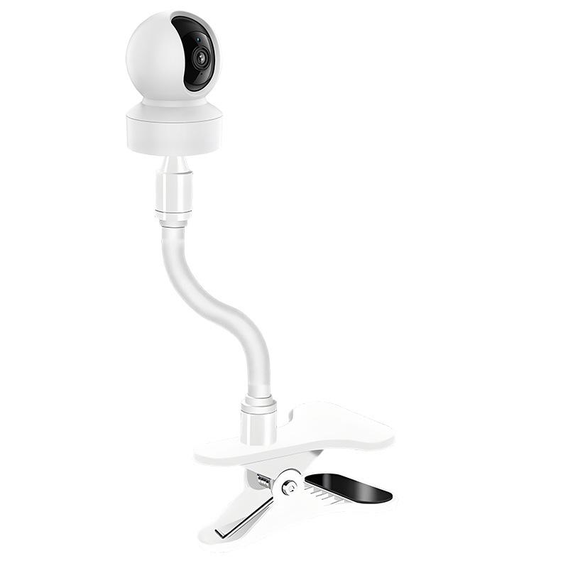 Protable Camera Holder Stand Flexible Camera Clamp Mount Baby Monitor Webcam Monitor Punch-free Bendable Bracket Base With Clip