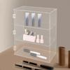 3-Tier Acrylic Display Shelf High-Transparency Collectible Case Clear Shelf 360° View Easy-Disassemble for Homes Trade Shows