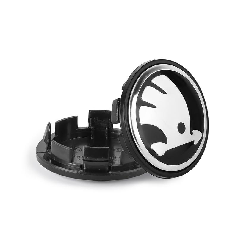 4ks 55mm 65mm Originální kryt středového víčka kola pro styling auta, náhradní kryt náboje pro Skoda Rapid Fabia Octavia Roomster Yeti Superb Citigo
