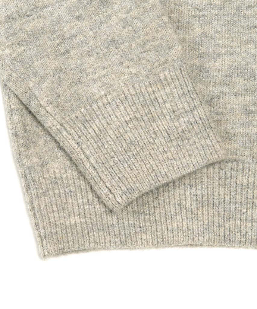 Excontainer Minimalist Button Round Neck Crop Cardigan (Grey)