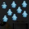 Indoor Outdoor Glass Door Decals Luminous Ghost Wall Stickers for Halloween Decoration, Glow in The Dark PVC Festival Atmosphere Layout Ornaments