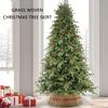 Festives Christmas Tree Collar Rattans Weave Base Stand Stylish Christmas Tree Skirt Festival Decoration for Office