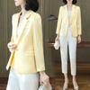 Silk small blazer women's spring and autumn new one-button casual commuting temperament mulberry silk suit