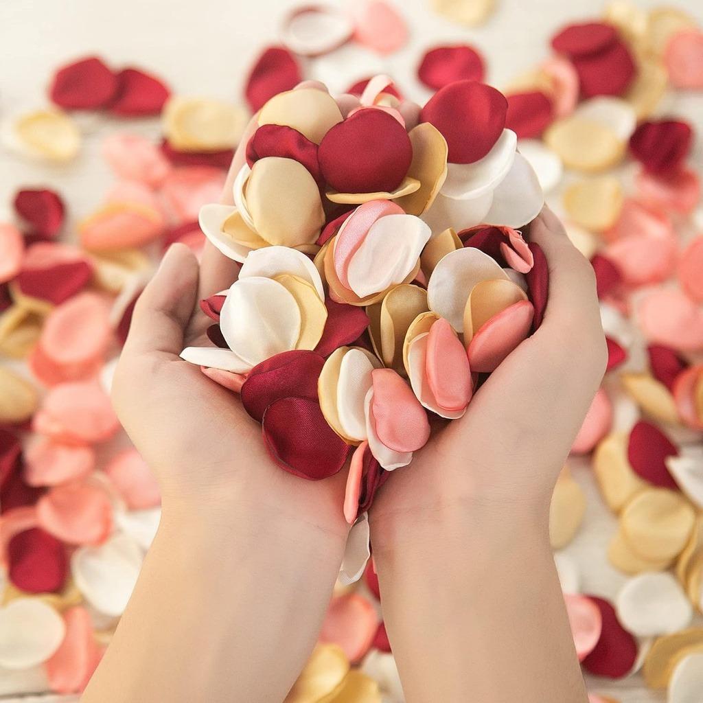 50/100/200Pcs Rose Artificial Flowers Petal for Home Room Decor Festival Wedding Decoration Scene Layout Gift Ornament Accessory