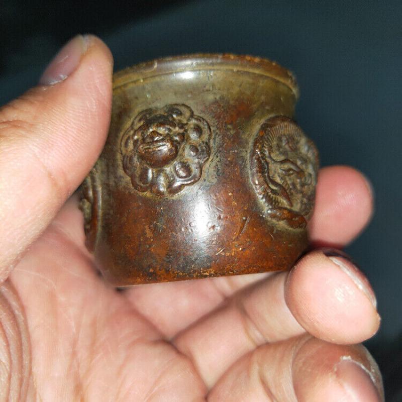 Antique Collection Old Objects Bronze Incense Burner Genuine Copper Ornaments