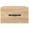 Wall Mounted Nightstand in Sonoma Oak 35 x 35 x 20 cm