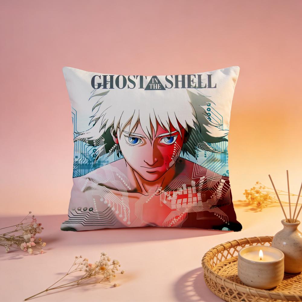 Fashion GGhost in the Shellful Cushion Cover Comfortable Durable Pillow Cover MultiScene for Home Office Car Sofa